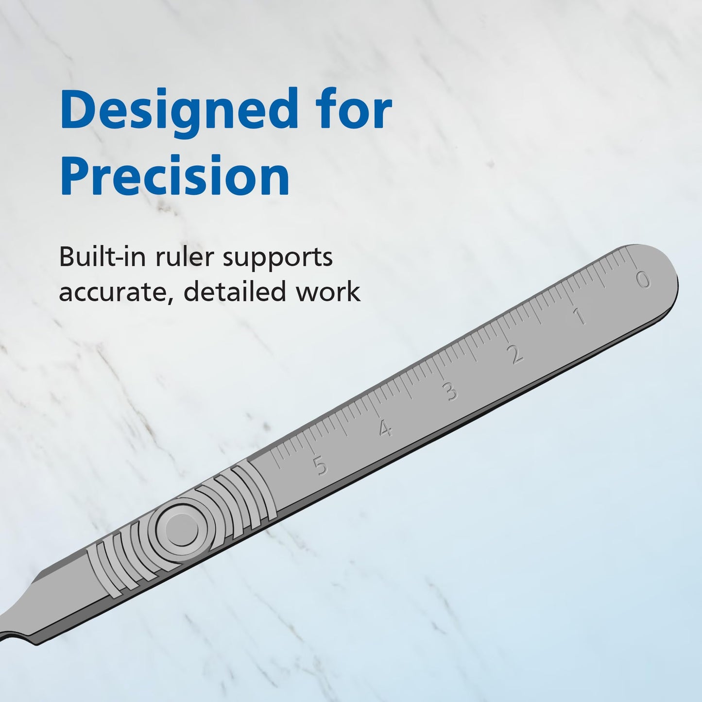 Swann Morton Scalpel Handle No. 3 - Stainless Steel, Fits Blades 10, 10A, 10R, 11, 12, 14, 15, & 15A, Esthetician Tools to Dermaplane, Surgical Knife Handle, Medical Grade Precision Instrument