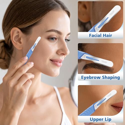 Swann Morton #10R Disposable Surgical Scalpel with Blade & Guard - Sterile Dermaplane Blade for Face, Dermaplaning for Women & Men, Stainless Steel, Esthetician Tools - Individually Packed, Box of 10