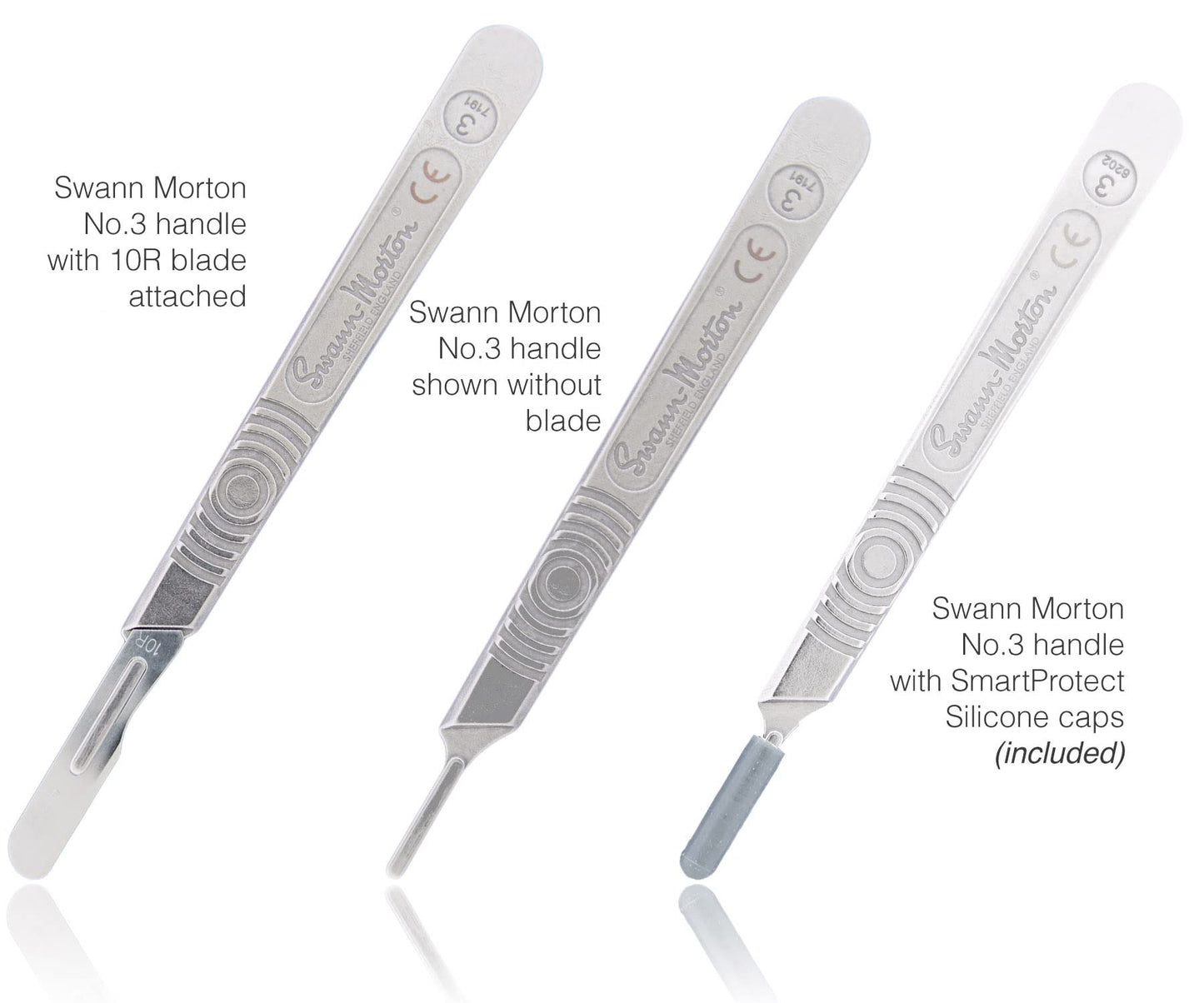 Dermaplaning Kit with Swann Morton 10R Dermaplaning Blades (100ct.) No 3 Handle, Kimball Med Storage Box, Compatible Hemostat for Installing Dermaplane Blades