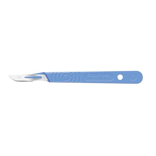 Swann Morton #10 Disposable Surgical Scalpel with Blade - Sterile Dermaplane Blade for Face, Dermaplaning for Women & Men, Beauty Tools for Estheticians - Individually Packed, Box of 10