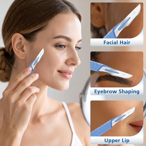 Swann Morton #10 Disposable Surgical Scalpel with Blade - Sterile Dermaplane Blade for Face, Dermaplaning for Women & Men, Beauty Tools for Estheticians - Individually Packed, Box of 10