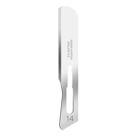 Swann Morton Surgical Scalpel Blade #14 - Sterile Dermaplane Blade for Face, Dermaplaning for Women & Men, Stainless Steel, Beauty Tools for Estheticians - Individually Wrapped, Box of 100