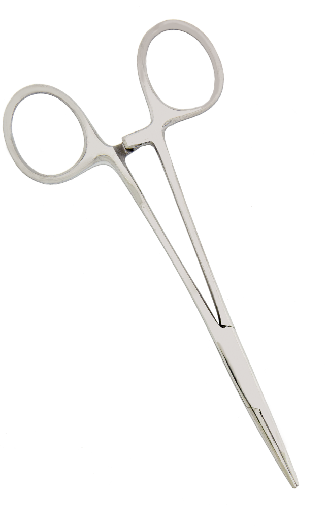 Machined 5.25" Stainless Steel Kelly Straight-Tipped Kelly Hemostat