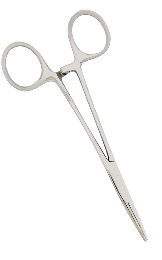 Machined 5.25" Stainless Steel Kelly Straight-Tipped Kelly Hemostat