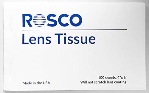 Rosco Photographic Lighting Filters Lens Tissue, 100 Sheets, Silicone Free, Lightweight and Disposable, 4x6 inch Booklet