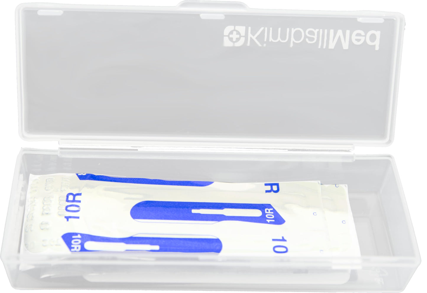Dermaplaning Kit with Swann Morton 10R Dermaplaning Blades (100ct.) No 3 Handle, Kimball Med Storage Box, Compatible Hemostat for Installing Dermaplane Blades